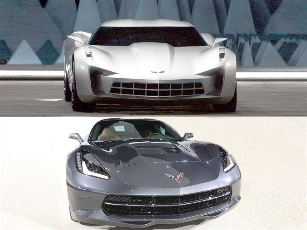 Concept vs. Corvette C7: Frente - Autocosmos.com