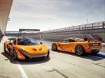 McLaren P1 y F1 en el circuito de Silverstone