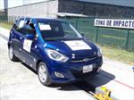 Prueba de choque frontal del Dodge i10 2012
