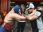 Checo Pérez y Blue Demon Jr. 