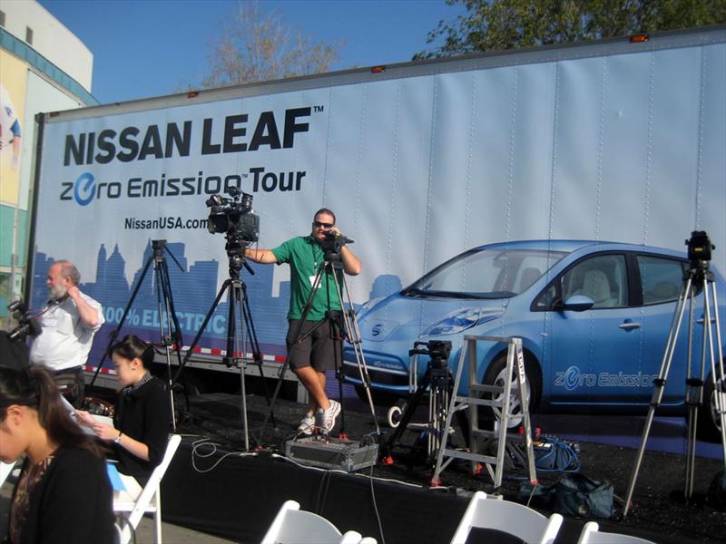 Nissan Leaf en el Dodger Stadium