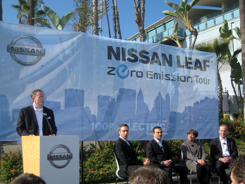 Nissan Leaf en el Dodger Stadium