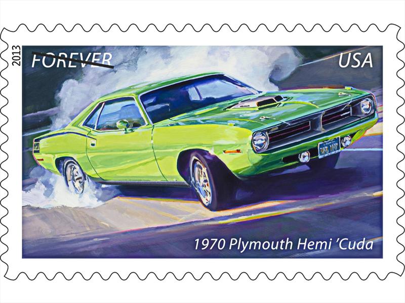 Estampillas de Muscle Cars