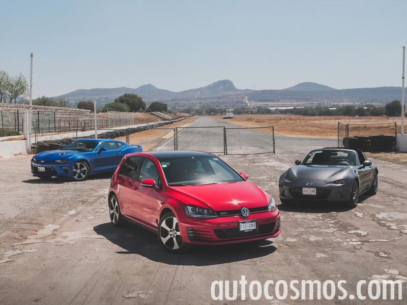 Golf GTI vs Camaro 2.0 T vs MX-5 RF