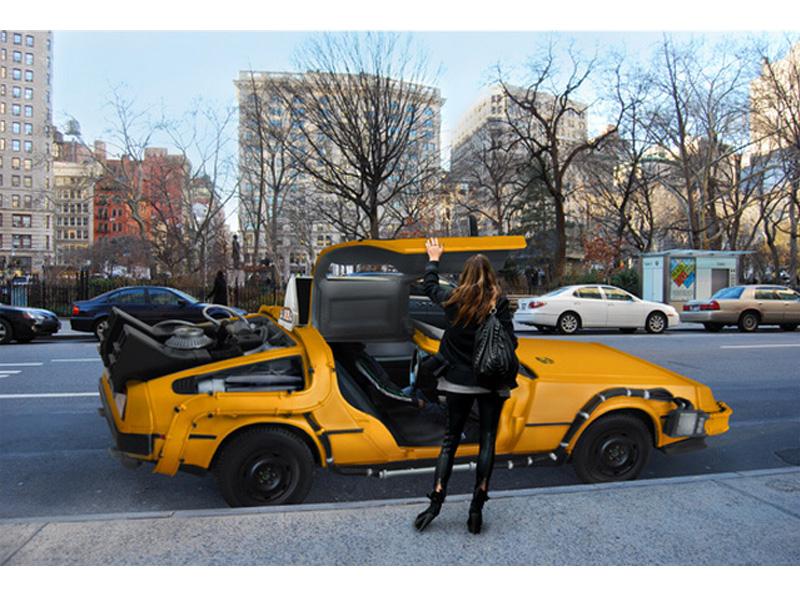 Taxi DeLorean en Nueva York