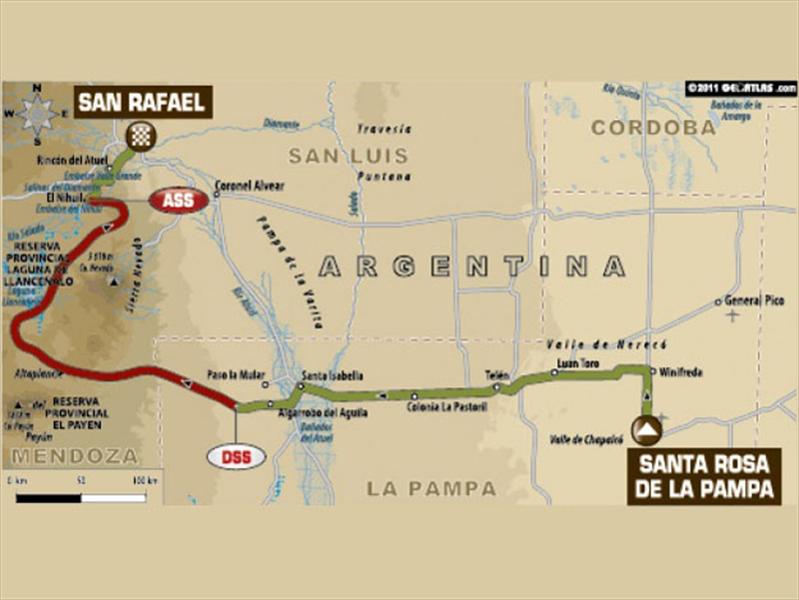 Dakar 2012, 1° Etapa