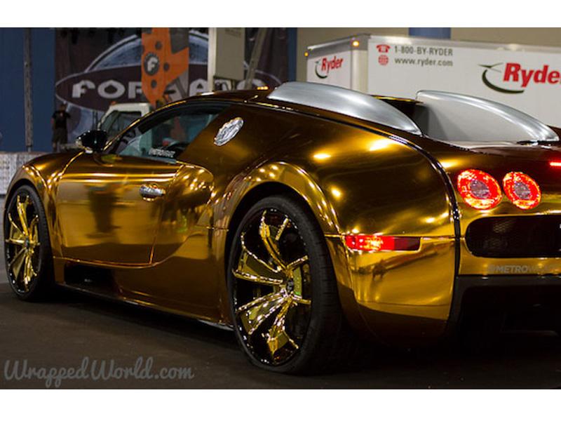 Rapero Flo Rida viste de oro su Bugatti Veyron