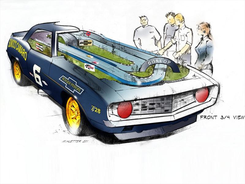 Cheverolet Camaro como pista de slot