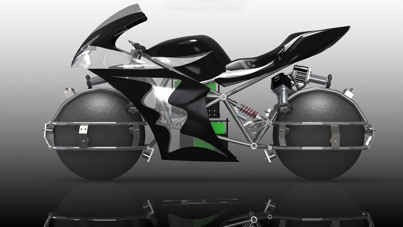 Moto que se desplaza mediante esferas