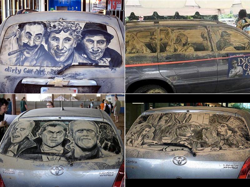 Obras de arte sobre polvo