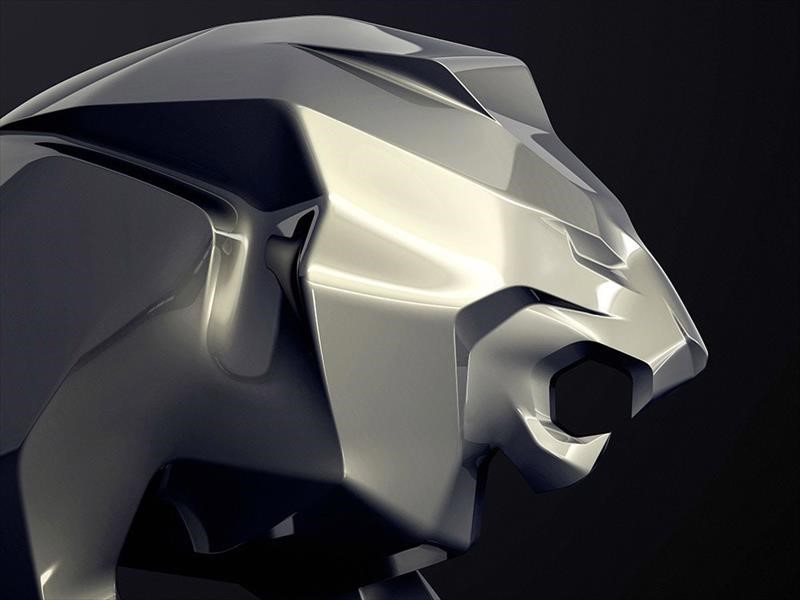 Escultura de Peugeot en Ginebra