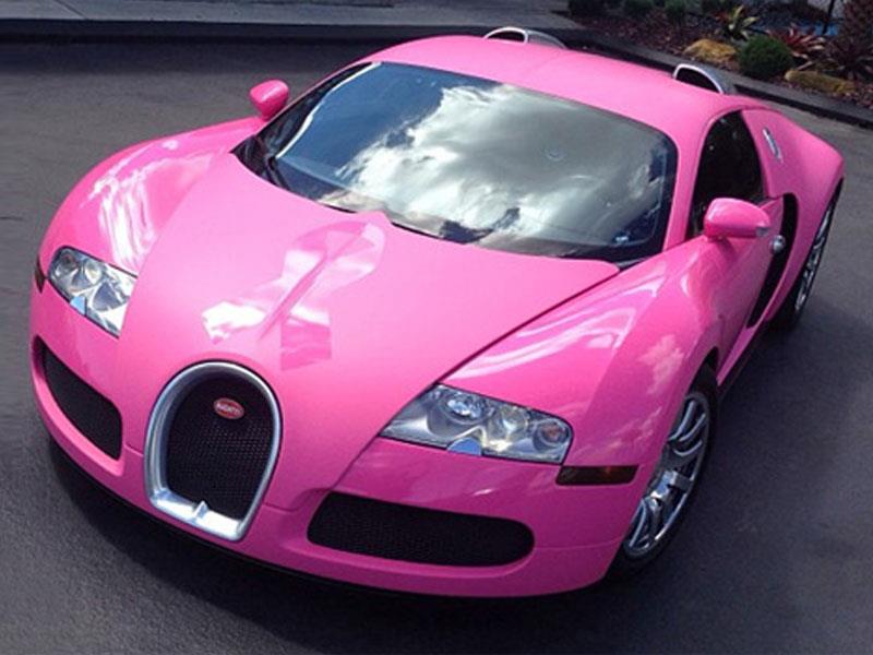 Flo Rida viste su Bugatti Veyron de rosa
