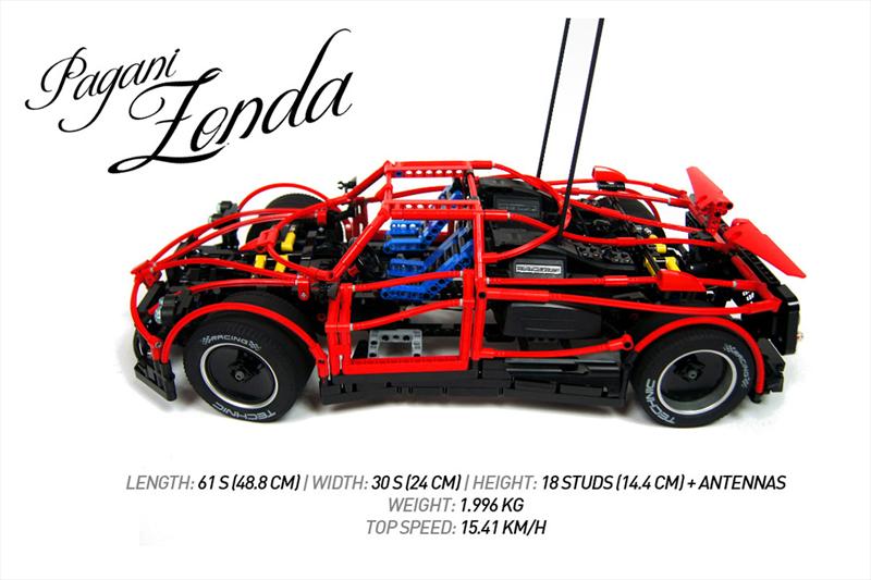Pagani Zonda de piezas de LEGO