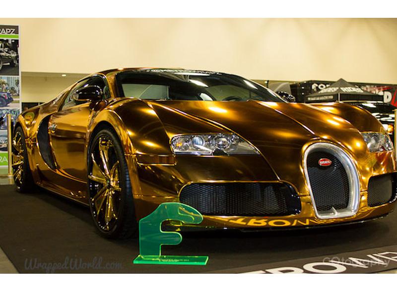Rapero Flo Rida viste de oro su Bugatti Veyron
