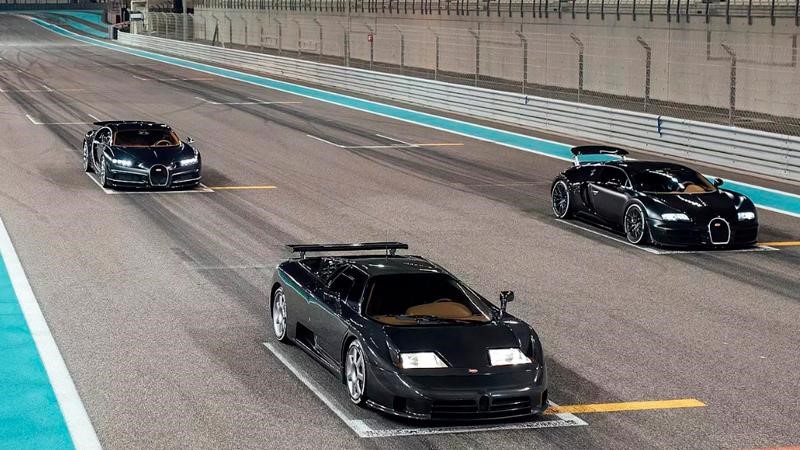 Bugatti EB110, Veyron 16.4 y Chiron