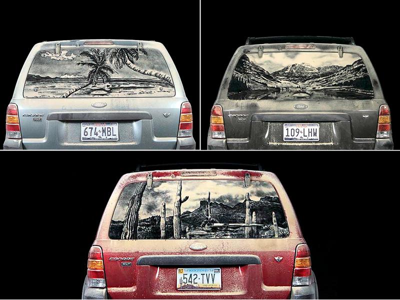 Obras de arte sobre polvo
