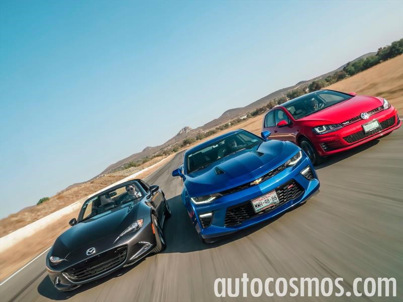 Golf GTI vs Camaro 2.0 T vs MX-5 RF