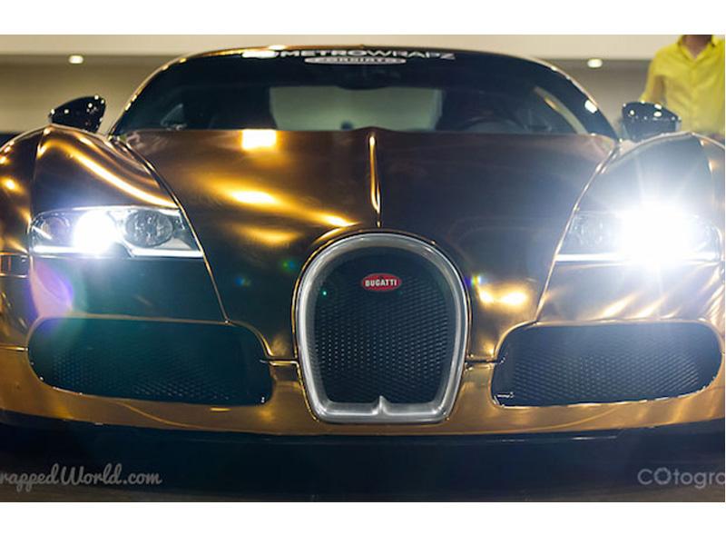 Rapero Flo Rida viste de oro su Bugatti Veyron