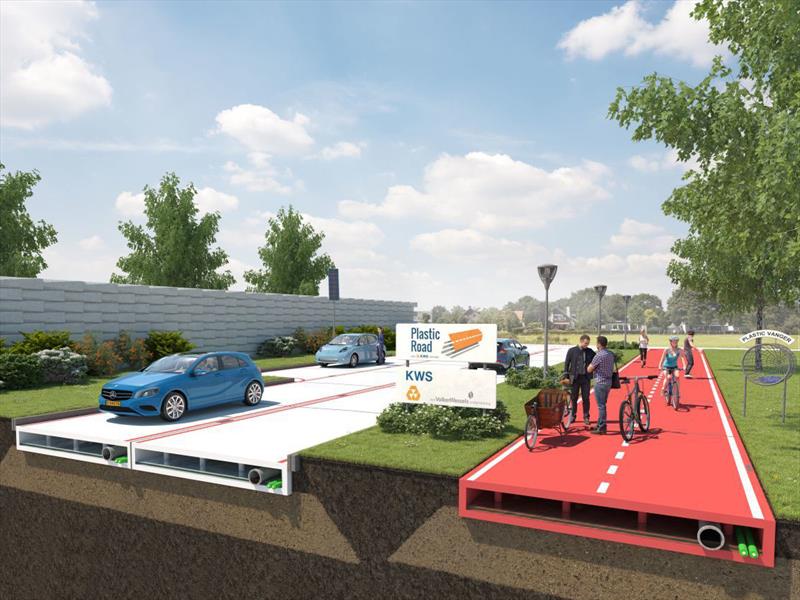 PlasticRoad el “asfalto” plástico