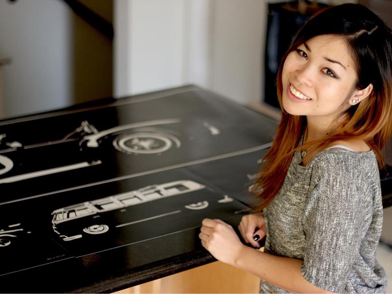 Blackprints arte automovilístico en negativo