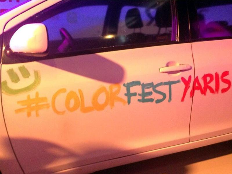Toyota Yaris 2014 presente en el Gap Color Fest