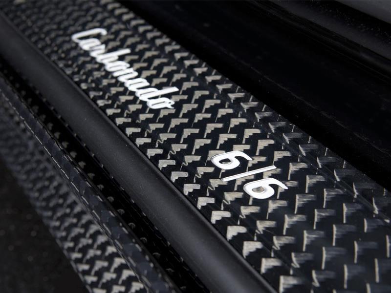 Carrocería con terminado de fibra de carbón