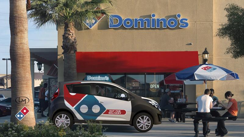 Chevrolet Spark vestido de Domino’s Pizza