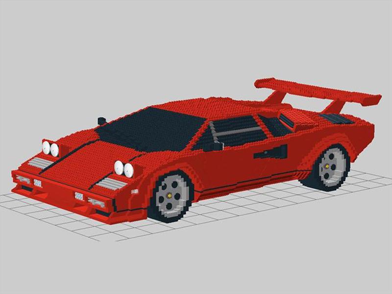 Lamborghini Countach construido con piezas de LEGO