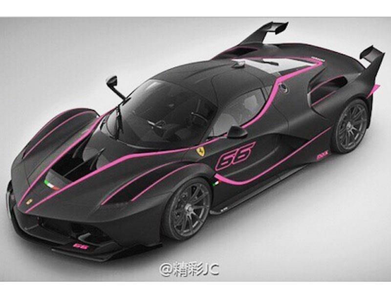 Ferrari FXX K rosa con negro
