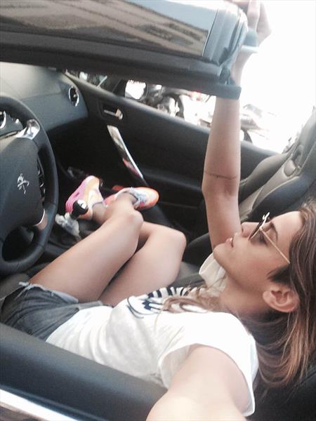 Calu Rivero en el Instagram de Peugeot