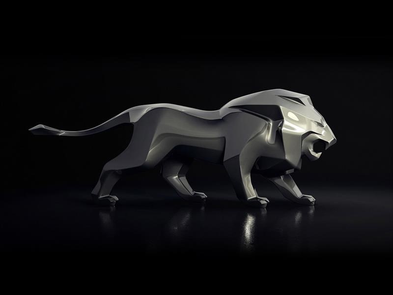 Escultura de Peugeot en Ginebra