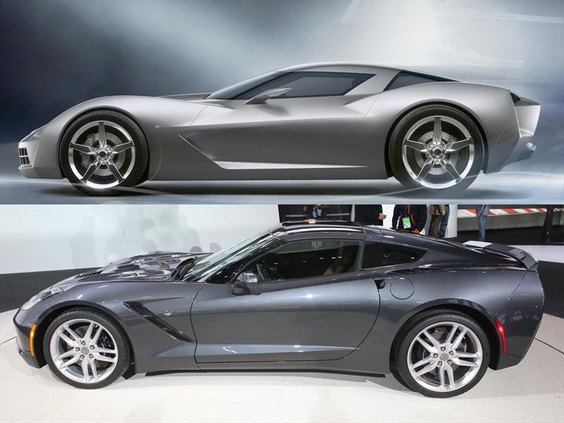 Concept vs. Corvette C7: Frente