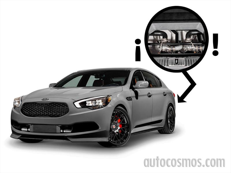 Kia K900 con turbos al final del escape