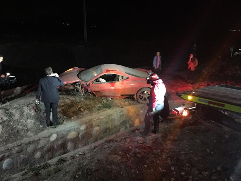 Así quedó la Ferrari 458 Italia de Arturo Vidal