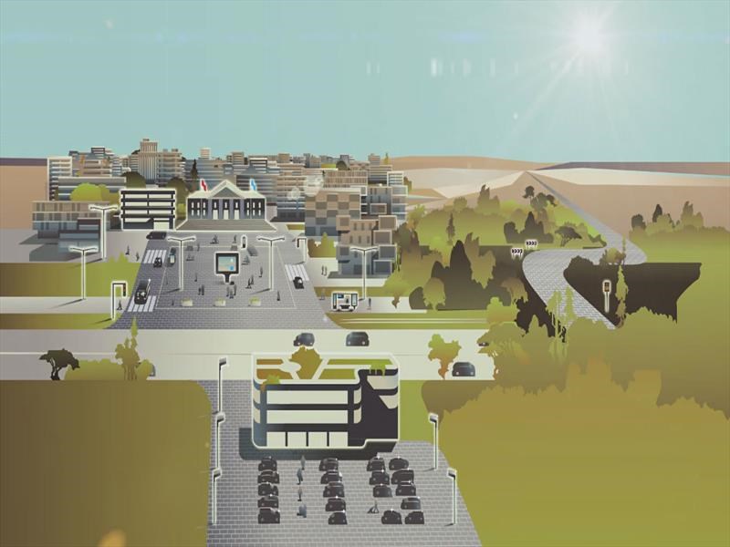 Paneles solares en las rutas