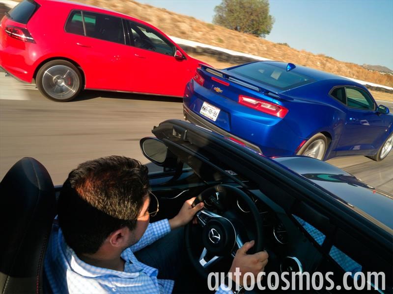 Golf GTI vs Camaro 2.0 T vs MX-5 RF