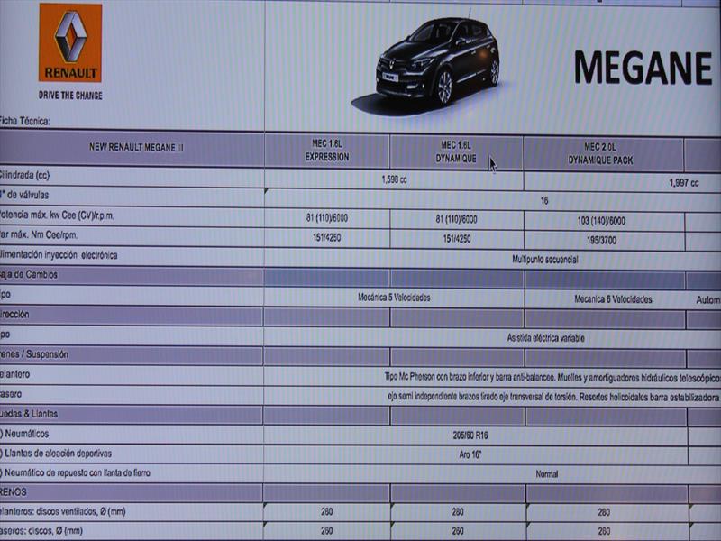 Renault Megane lll Lanzamiento en Chile
