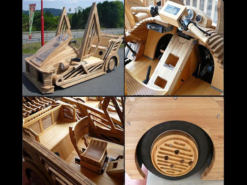 "Maniwa" el auto de madera japonés