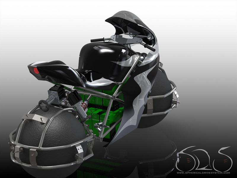 Moto que se desplaza mediante esferas