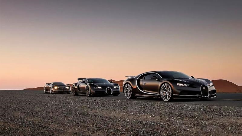 Bugatti EB110, Veyron 16.4 y Chiron