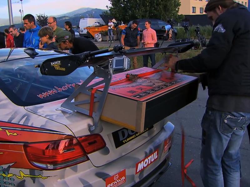 Loeb, Webber, Coulthard y Sainz derrapando