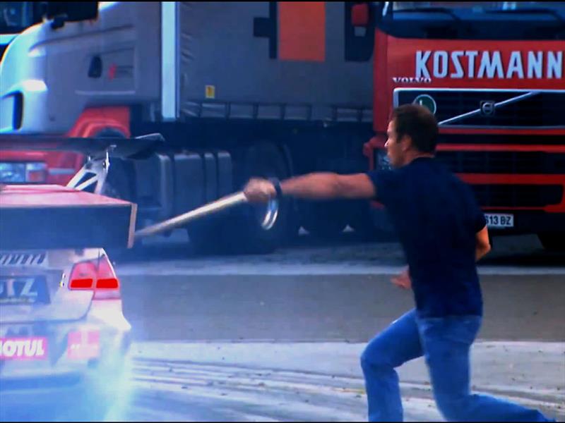 Loeb, Webber, Coulthard y Sainz derrapando