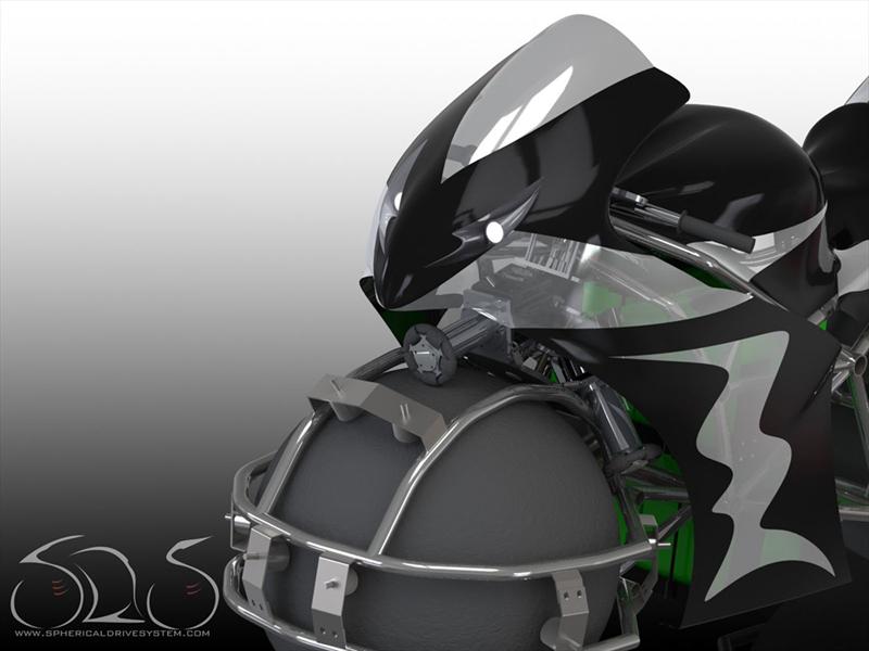 Moto que se desplaza mediante esferas