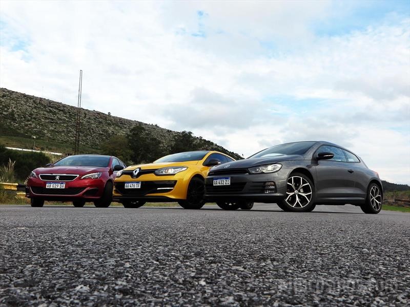 Peugeot 308 S GTi, Renault Megane RS, VW Scirocco