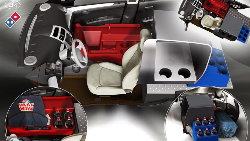 Chevrolet Spark vestido de Domino’s Pizza