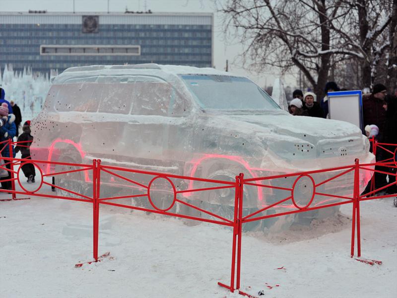 Una Toyota Land Cruiser bien helada