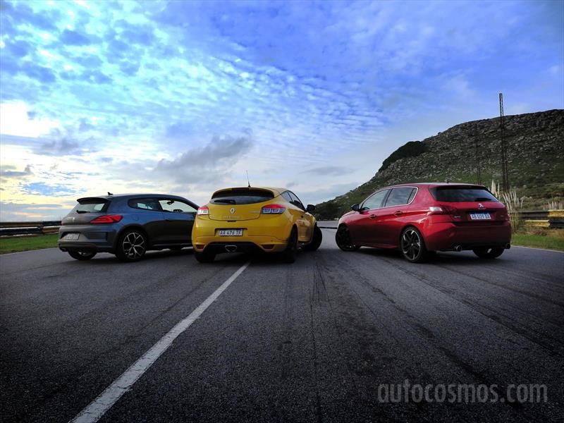 Peugeot 308 S GTi, Renault Megane RS, VW Scirocco