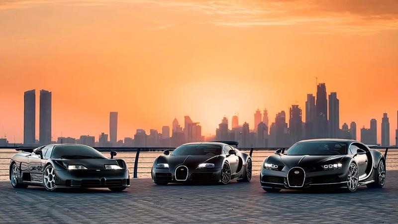 Bugatti EB110, Veyron 16.4 y Chiron