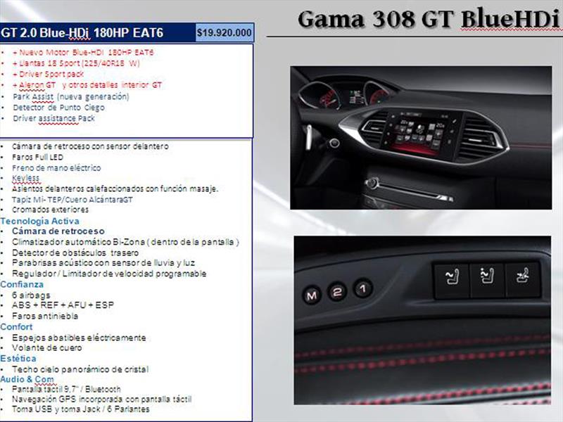 Peugeot 308 GT Lanzamiento en Chile