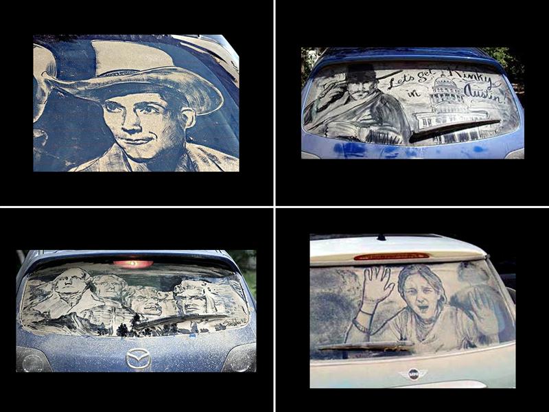 Obras de arte sobre polvo